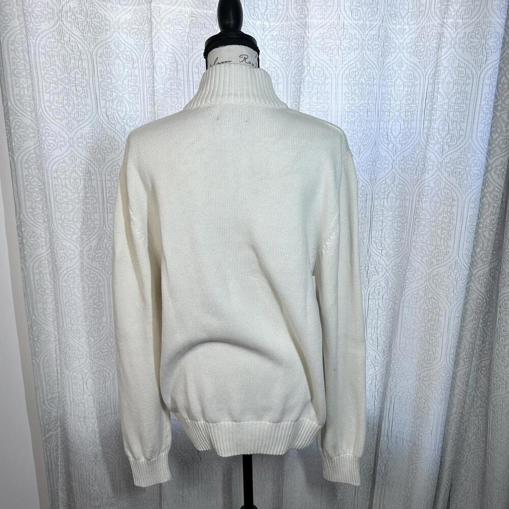 Vineyard Place Cream 3 button Sweater Men's size M - Picture 4 of 6